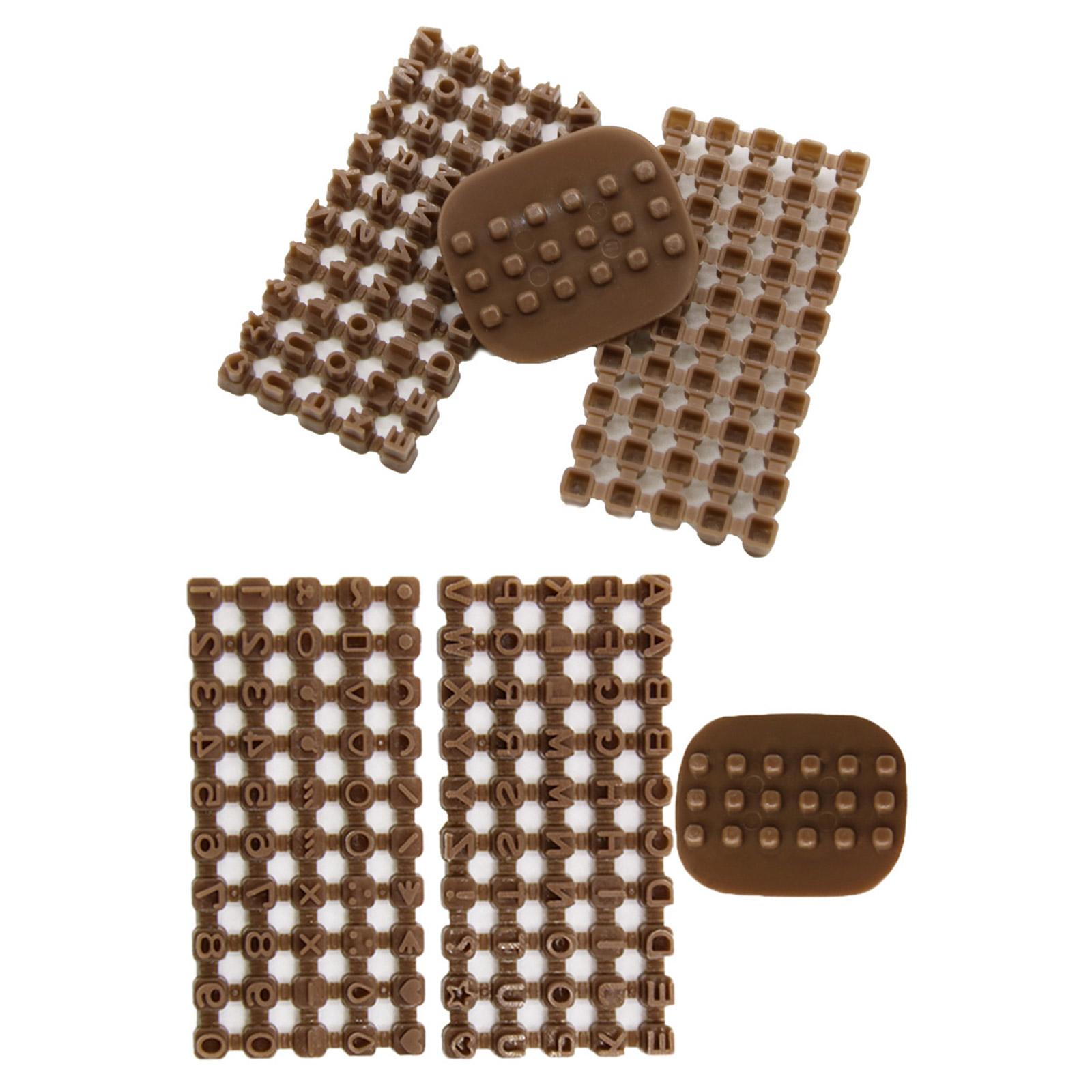 

2PCS Reusable Plastic Alphabets Number Symbol Cookie Stamp Mold For Baking Decorations Kitchen Accessories