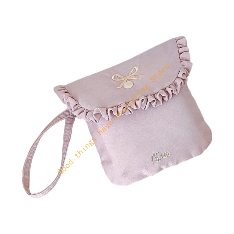 Waterproof Sanitary Pad Holder Soft Milk Velvets Fabric Feminine Essential Bag 55KF
