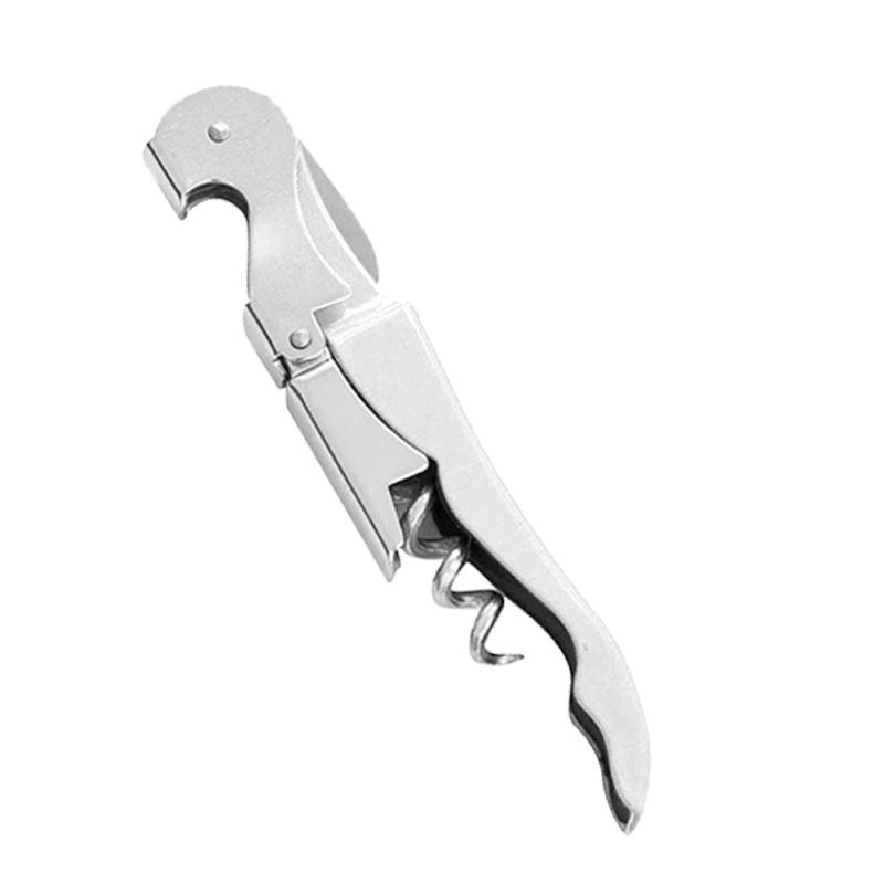 Stainless Steel Corkscrew Wine Key Beer Bottle Opener Foil Cutter Wood Handle Openers Waiters Wine Knife Corkscrews Sommelier