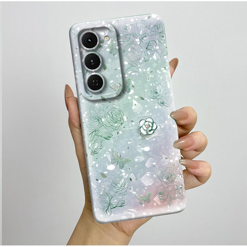 Casing For Tecno Spark 40 Pro 40Pro+ Plus 4G Aesthetic Flowers Phone Case Slim Liquid Silicone Anti Drop Protection Soft Cover