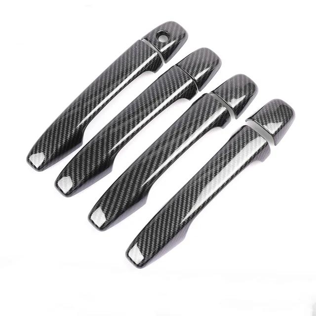 For Subaru Impreza 2012 2013 2014 2015 2016 2017 2018 ABS Carbon Fiber Glossy Black Door Handle Cover Trims Car Accessories