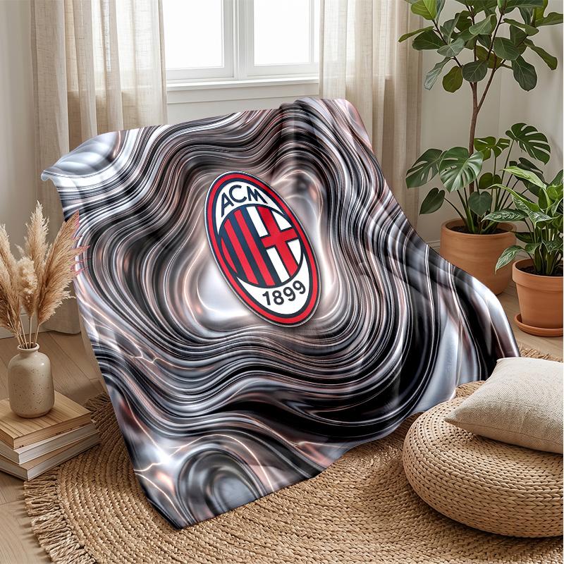 AC Milan Theme blanket Soft Flannel Blanket Plush Throw Blanket Cozy Sofa Bed Blanket for Home Decor