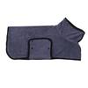 Microfiber Towel Material Dog Bathrobe Quick Dry Fast Absorbent Pet Drying Coat with Adjustable Magic Tape for All Dog Sizes