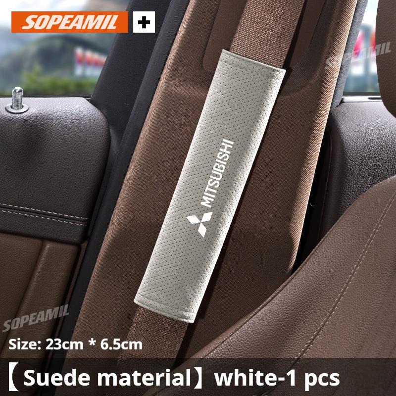 

Car Suede Seat Safety Belt Cover Belts Shoulder Protector Pad For Mitsubishi Outlander Triton Colt Lancer Evolution Pajero L200