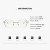 Frameless Photochromic Myopia Glasses Anti-blue Light Ultra-bright Glossy Edge Frame Trendy Glasses for Near-sightedness Eyewear