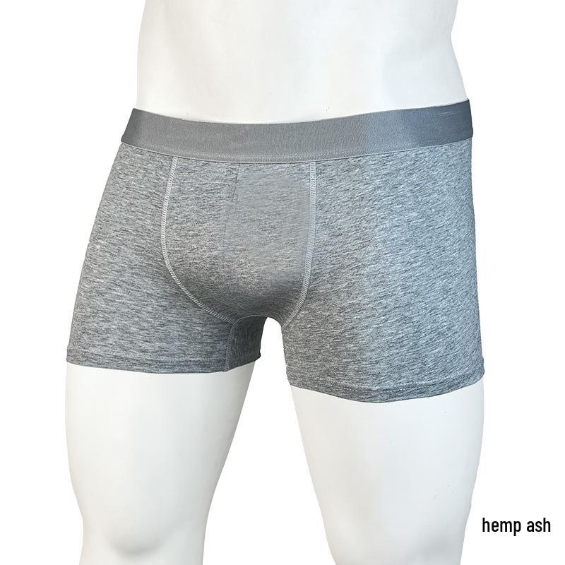 Men's Elastic Antibacterial Cotton Boxer Briefs - Breathable, Non-Deforming, Plus Size, Comfortable Fit