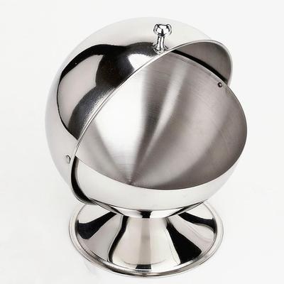 Stainless Steel Round Spherical Sugar Cup Sugar Jar Kitchen Flip Seasoning Bottle Seasoning Jar Solid Seasoning