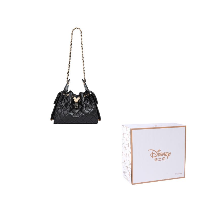 New Disney Mickey Synthetic Leather Shoulder Bag Regular Women's Black/Pink BMK-72832