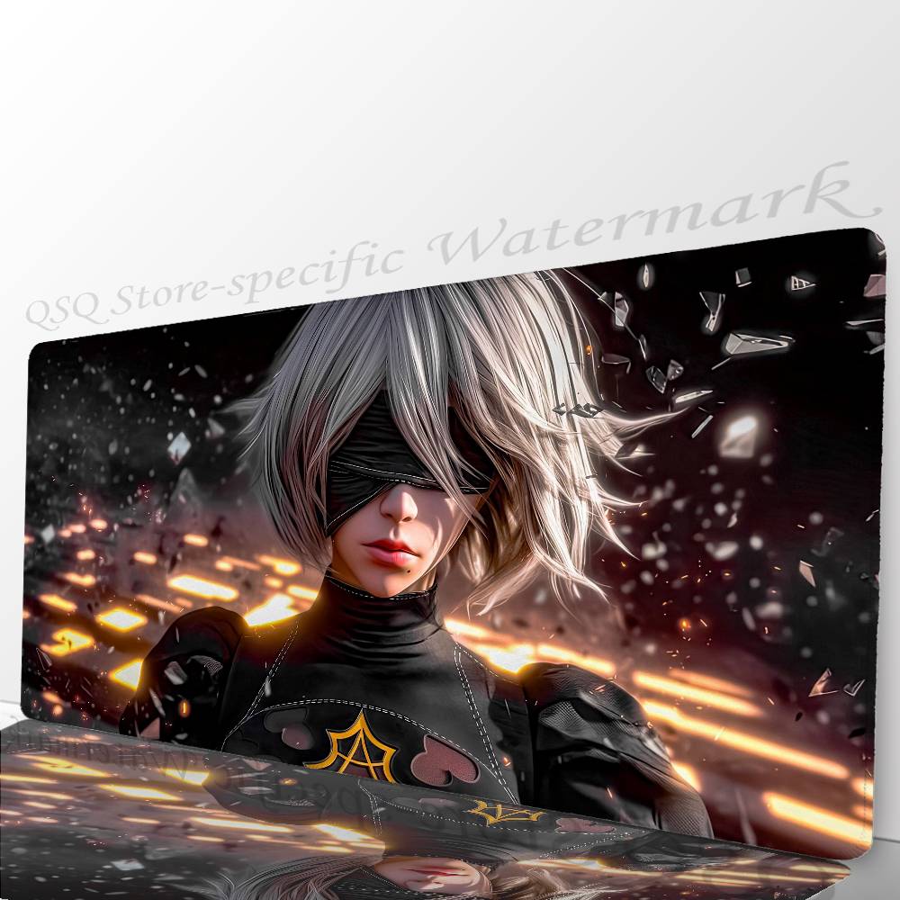 Nier Automata Anime Fight Game Mousepad Mouse Mat Desk Mat With Pad Gaming Accessories Prime Gaming XXL Keyboard Pad Padding M