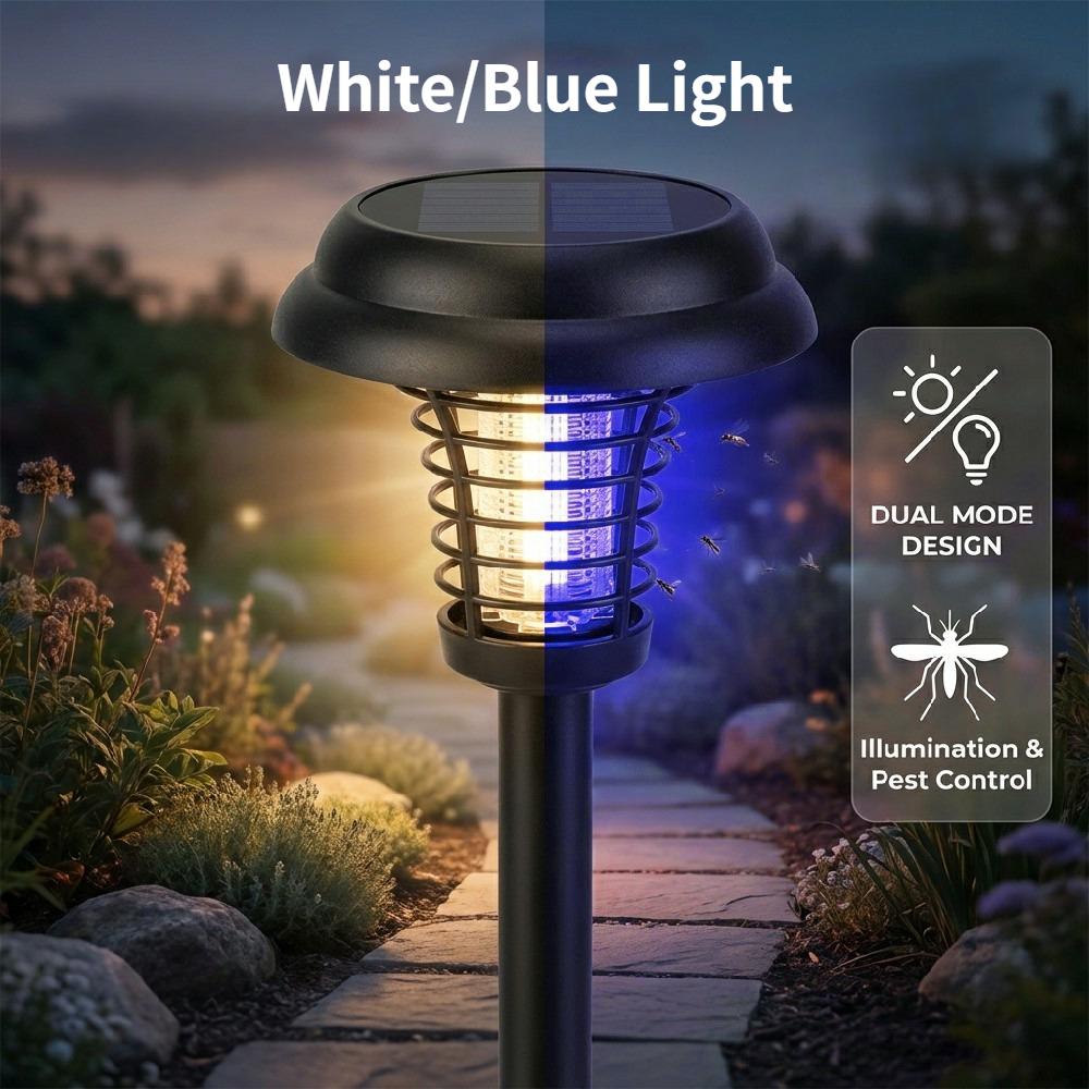 1/2/4ks Solární lapač hmyzu Vodotěsný, Venkovní lapač komárů, Osvětlovací repelentní lampa proti komárům pro vnitřní i venkovní použití Zahrada Terasa
