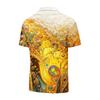 Polo Casual Unisex a Manica Corta con Vestibilità Larga Stampa Festival della Birra Traspirante Leggera Collo a Bottone Top Estivo