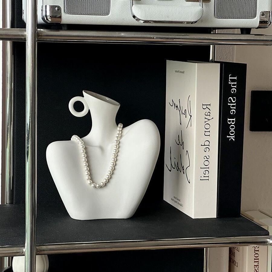 Kreative menschliche Figur Keramikvase für Wohnzimmer Heimdeko