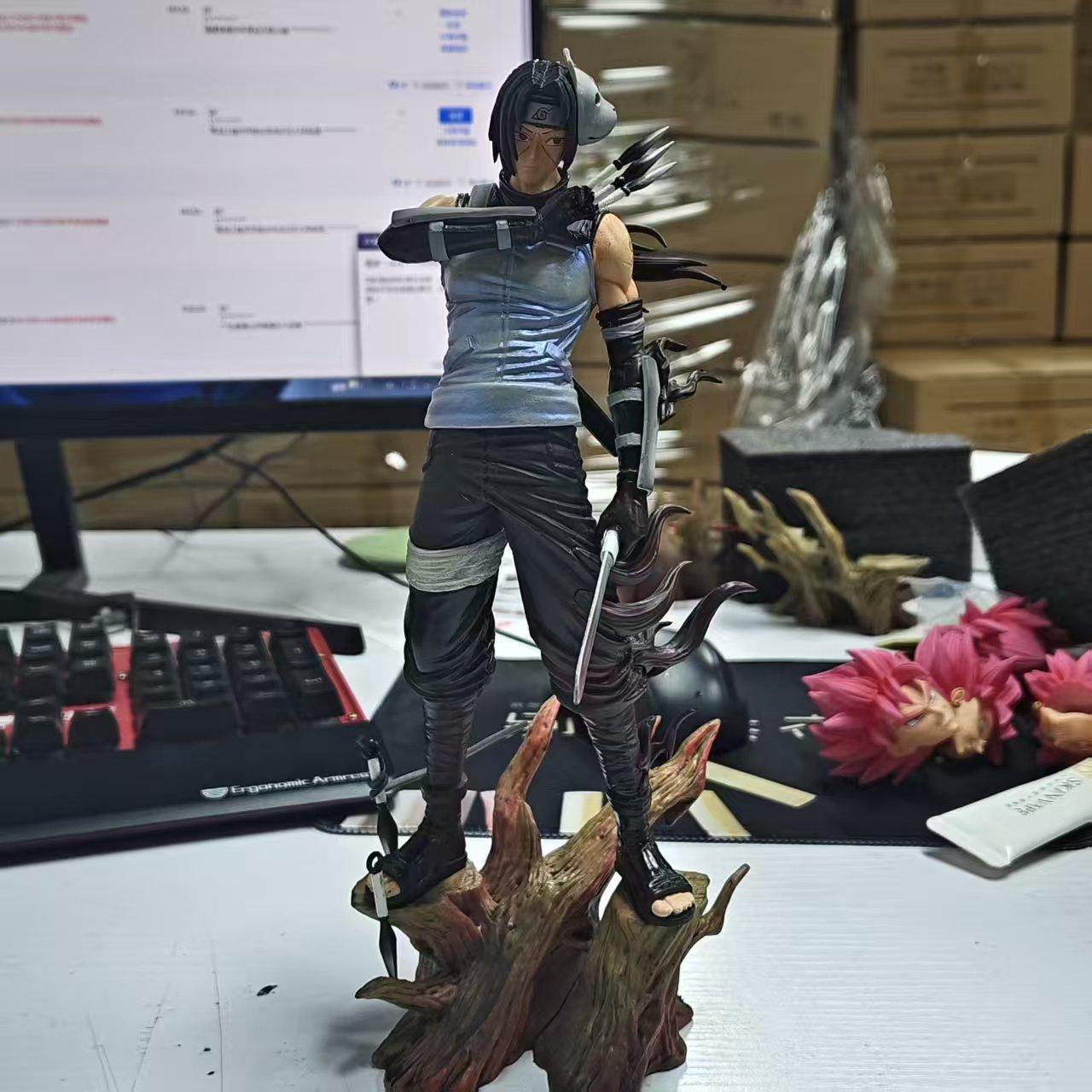 Премиальная фигурка Наруто из аниме GK: Статуя Итачи и Саске из Анбу.