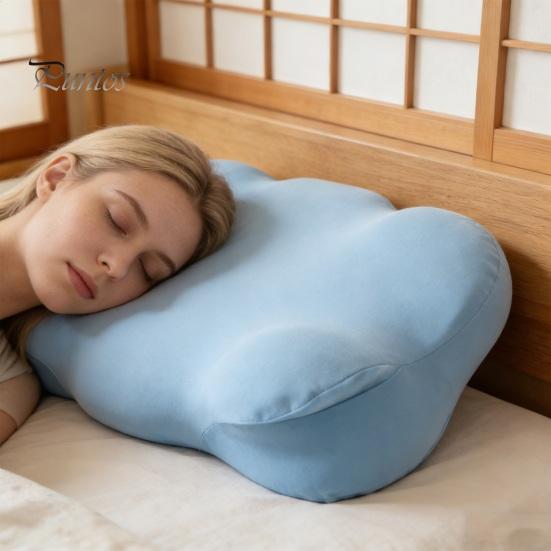 Adjustable Height Pillow Cloud Memory Foam Contoured with Washable Cover Neck Cervical Support Ergonomic for Side Back Stomach Sleepers