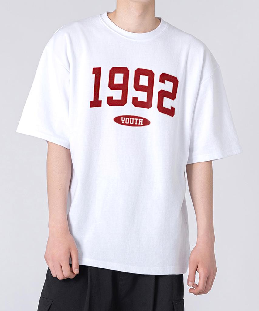 UNDEROFF Oversized Crew Neck 1992 Short Sleeve T-Shirt Black