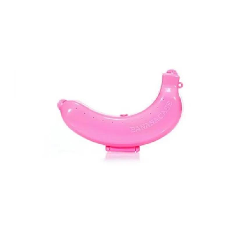 1PC Travel Outdoor Portable Banana Shape Protective Case Creative Plastic Banana Fruit Storage Case
