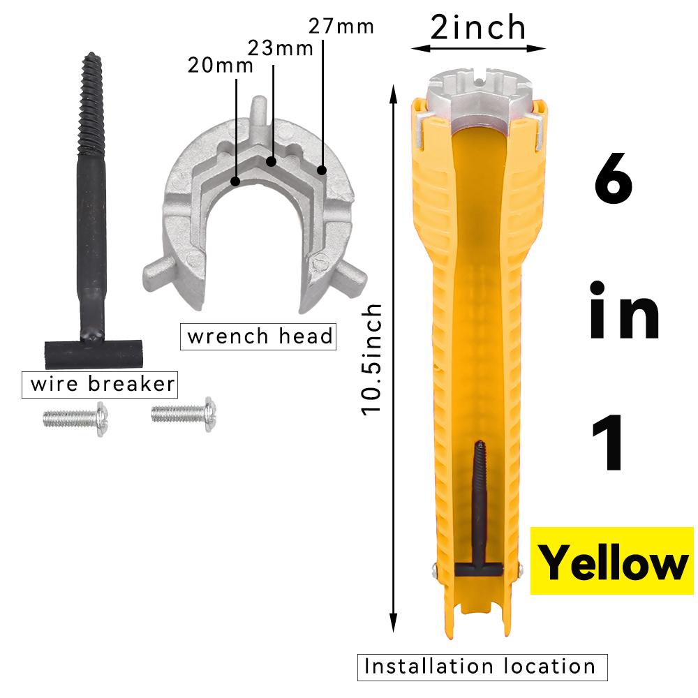 8 in 1 sink faucet wrench repair tool non-slip kitchen bathroom faucet assembly key plumbing installation wrench