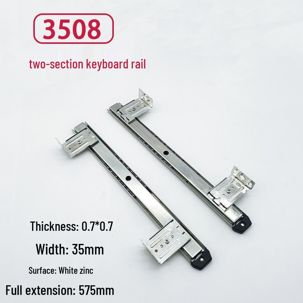 Zweiteiliger Computertisch Tastaturauszug Schiebeschiene mit Einhängebeschlag und Kugellager-Schubladenschiene.