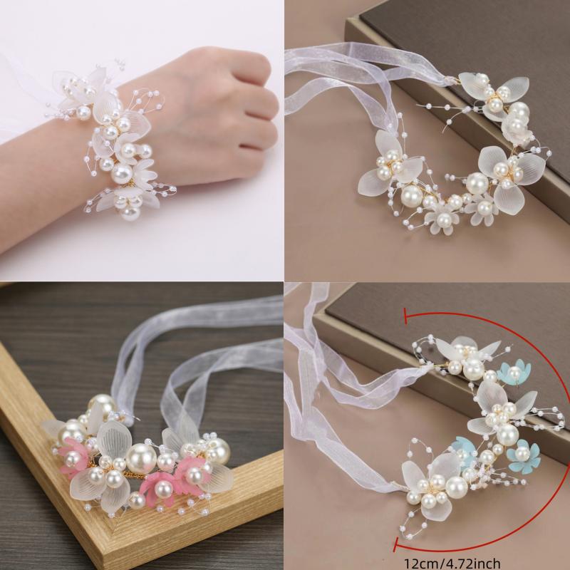 Jarní bohémská děvčata Svatební perla čelenka do vlasů květinový věnec nevěsta girlanda čelenka obruč čelenky do vlasů šperky pro děti dárky