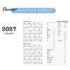 Gift for Students Professionals 2027 A6 Weekly Planner, 365 Day English Schedule Pocket Notebook Compact Travel Diary with Ribbon Bookmark,