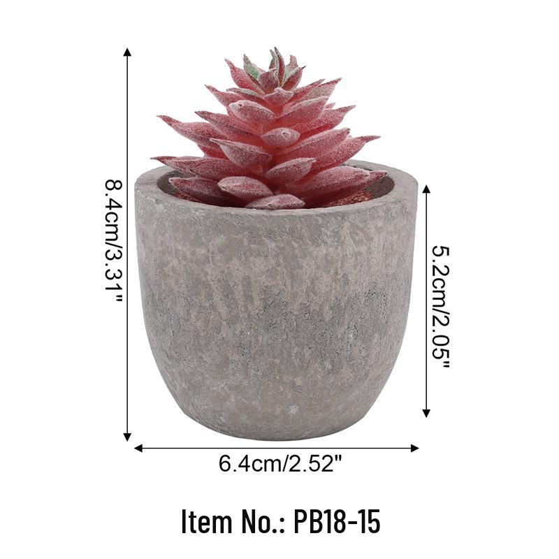 Indoor Retro Succulent Bonsai Fake Flower Ornament for Home and Living Room Décor