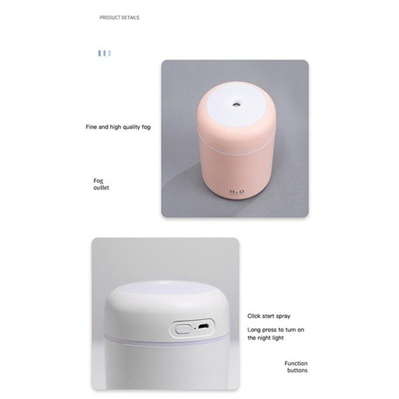 300ml Aromatherapy Humidifier  Colorful Atmosphere Lights Car Essential Oil Diffuser Usb Air Ultrasonic Aroma Diffuser