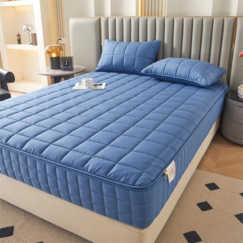 Brushed Cotton Soybean Quilted Fitted Mattress Protector – Six-Sided, 360° Coverage
