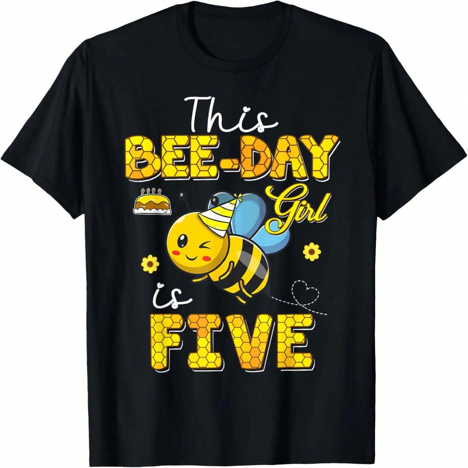 This Bee-Day Is Five 5 Years Old 5th Birthday T-Shirt S разноцветный