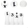 4Pcs Golf Head Cover Anti Scratch Supplies Premium Equipment for Women White