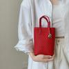 Red Hand-woven Mobile Phone Bag 2026 Super Popular Fashionable Handbag Work Commuting One-shoulder Cross-body Women