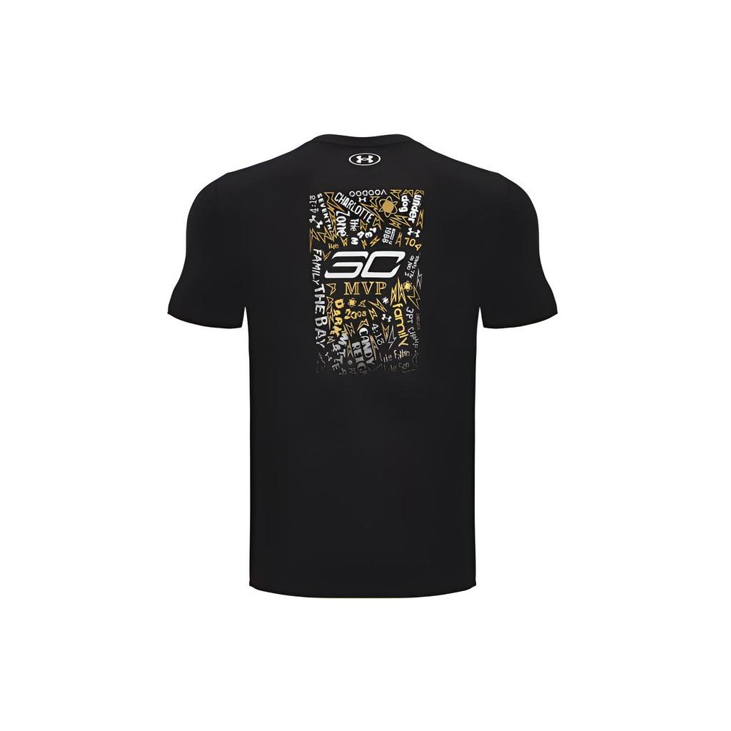 Under Armour Round Neck Straight Cut T-Shirt Men Tops Black 1371283-001