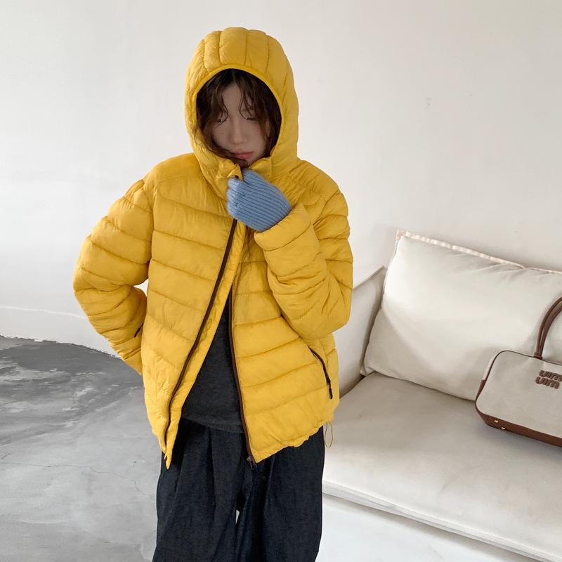 Lightweight Short Hooded Quilted Warm Cotton-padded Jacket