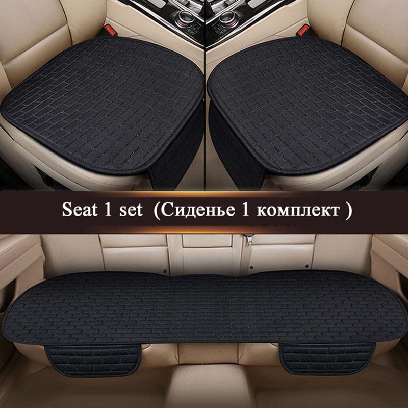 Car Flax Seat Cushion Protector Pad Car Seat Cover Front/Rear Seat Cover Automobile Cushion Pad Mat Backrest Auto Accessori