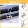 Stylish Animal Themed Heart Shaped Necklace For Girls Perfect Gift For Lovers