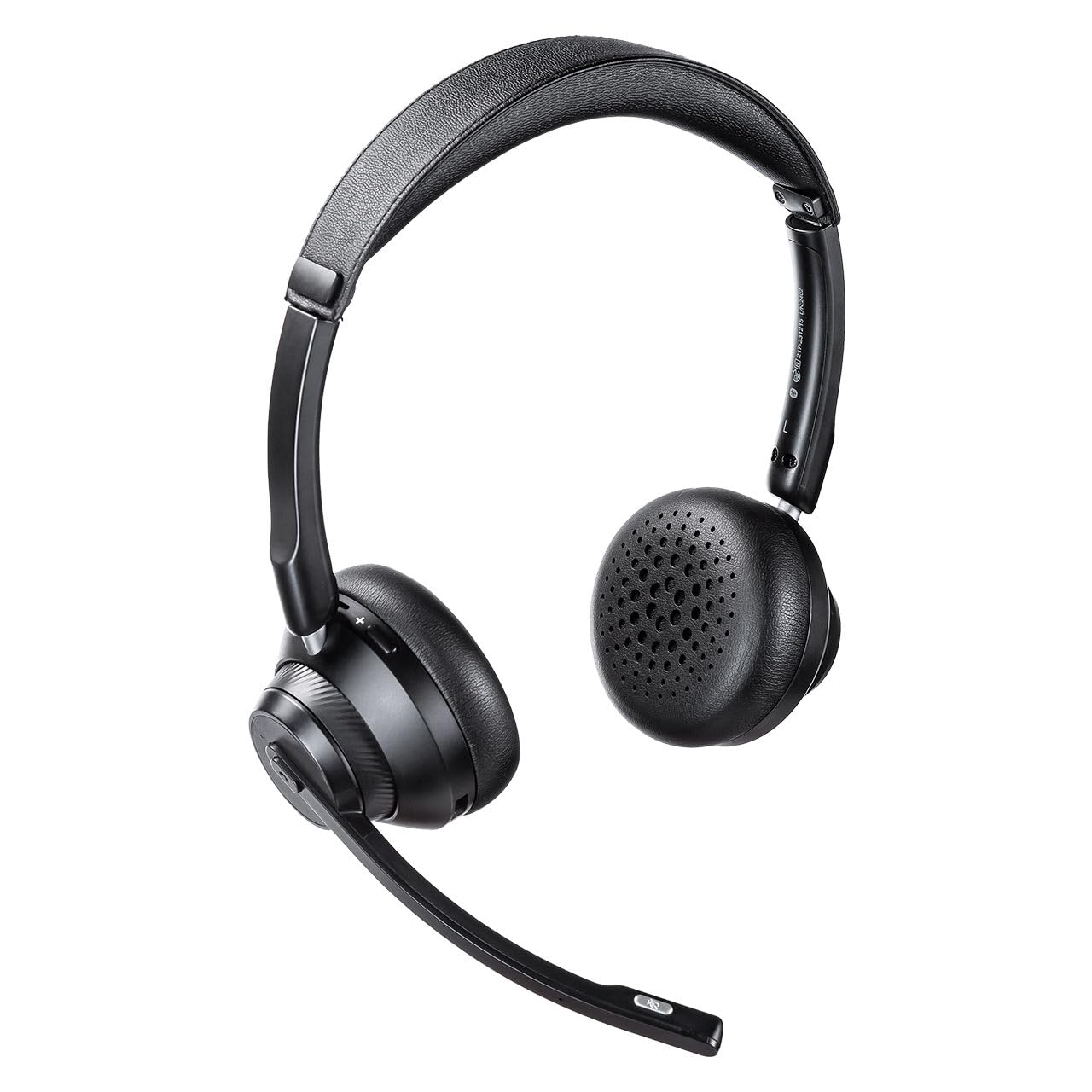 

Sanwa Direct Bluetooth Wireless Headset with Dual Noise Wired Binaural Headset for Web Conferencing and PC Headphones Microphone, Cancellation, USB-A чёрный