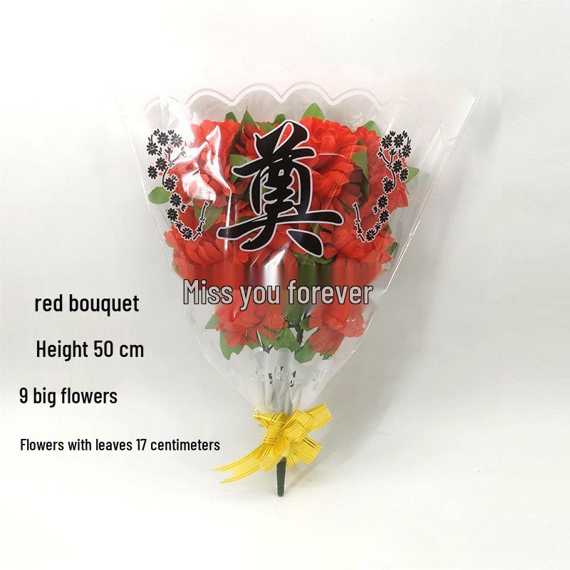 Qingming Chrysanthemenstrauß: Seidenblumen (künstlich) für das Gräberfegen und Friedhofsgedenken