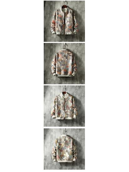 Jarní Novinka Pánská Vyšívaná Nadměrná Velikost Módní Ležérní Bunda