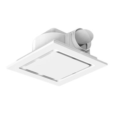 Exhaust Fan Mounting Opening 10x10 Inch White Square Quiet Bathroom Automatic Damper for Garage
