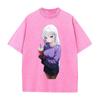 Anime Re ZERO Starting Life In Another World Emilia Clothing Men Women Tshirts Washed Cotton Tee Retro T-shirt Harajuku T Shirt