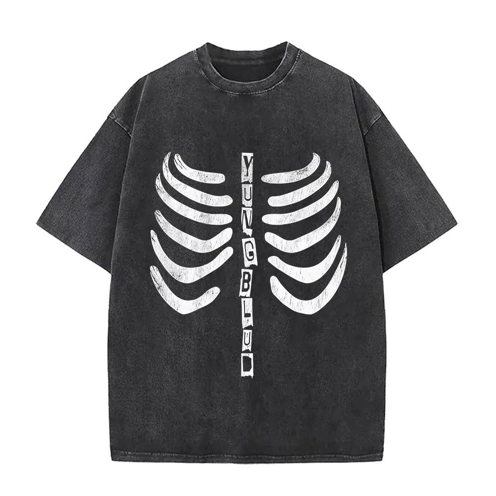 T-shirt Vintage Lavate Yungblud IDOLS The World Tour Uomo Donna Hip Hop Alta Qualità Gotico Oversize Streetwear