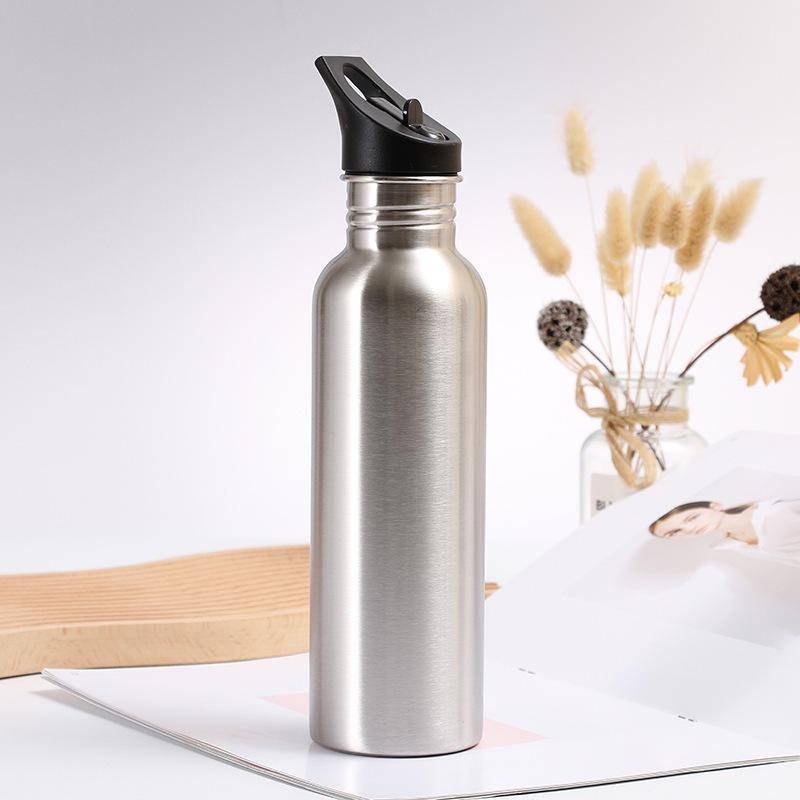 304 Stainless Steel Sports Water Bottle with Bamboo Lid – Large Capacity for Cycling & Mountaineering