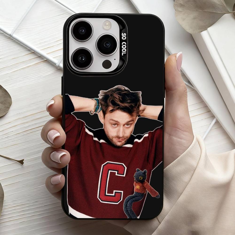 Classy Actor K-Kieran C-Culkin Phone Case For iPhone17,16,15,14,13,12,11 Plus,Pro Max Black Candy Silver Plated Cover