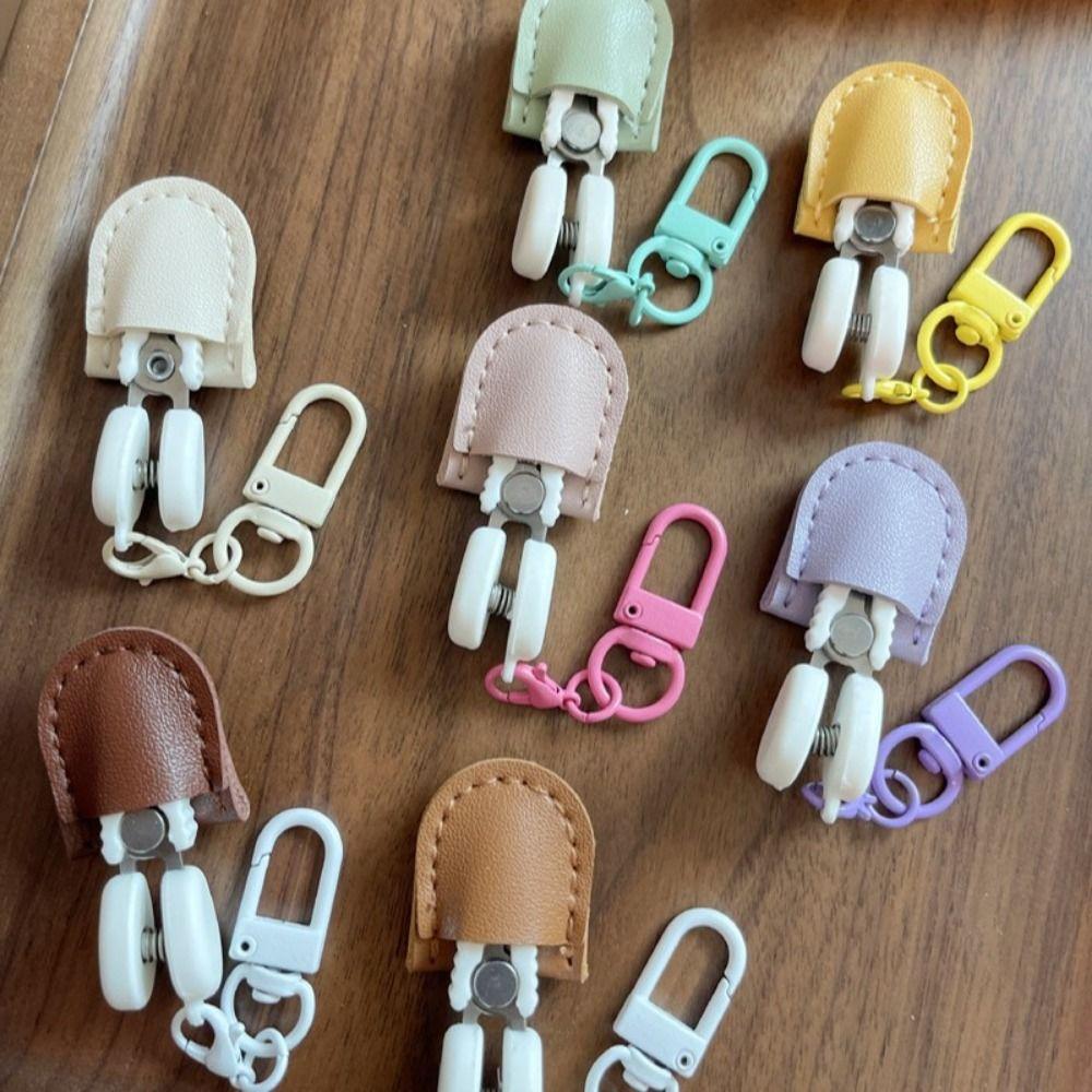 High Precision Art Mini Scissors Colorful Hook Buckle Keychain Design Small Thread Cutting Tool with Protective Cover