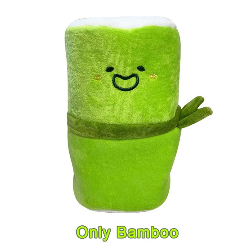 New Bamboo Panda Plush Stuffed Toy Soft Bamboo Bag Simulation Stuffed Panda Cute Pillow Panda Cat Doll Childen's Birthday Gift