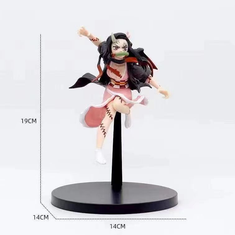 Hot Anime Demon Slayer Figure Tanjirou Agatsuma Zenitsu Kyoujurou Model Action Toy Kids Gift PVC collection for Poseable Articulated Scale Detailed