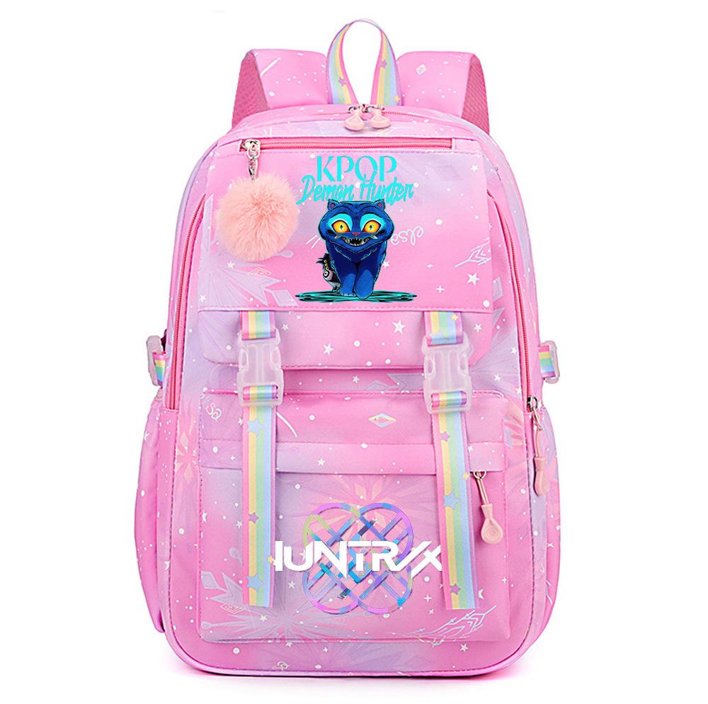 Anime K-Pop Demon Hunters Printed Large Capacity Waterproof Backpack Teenger Student Girl Boy Schoolbag Bookbag Women Large Capacity Travel Bag Gift
