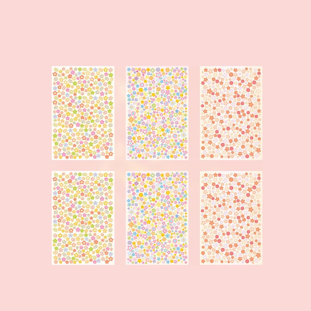 6 Blatt Kawaii Stern Convenience Store Serie Stanzaufkleber DIY Scrapbooking Dekoration Album Tagebuch Ästhetik Schreibwaren