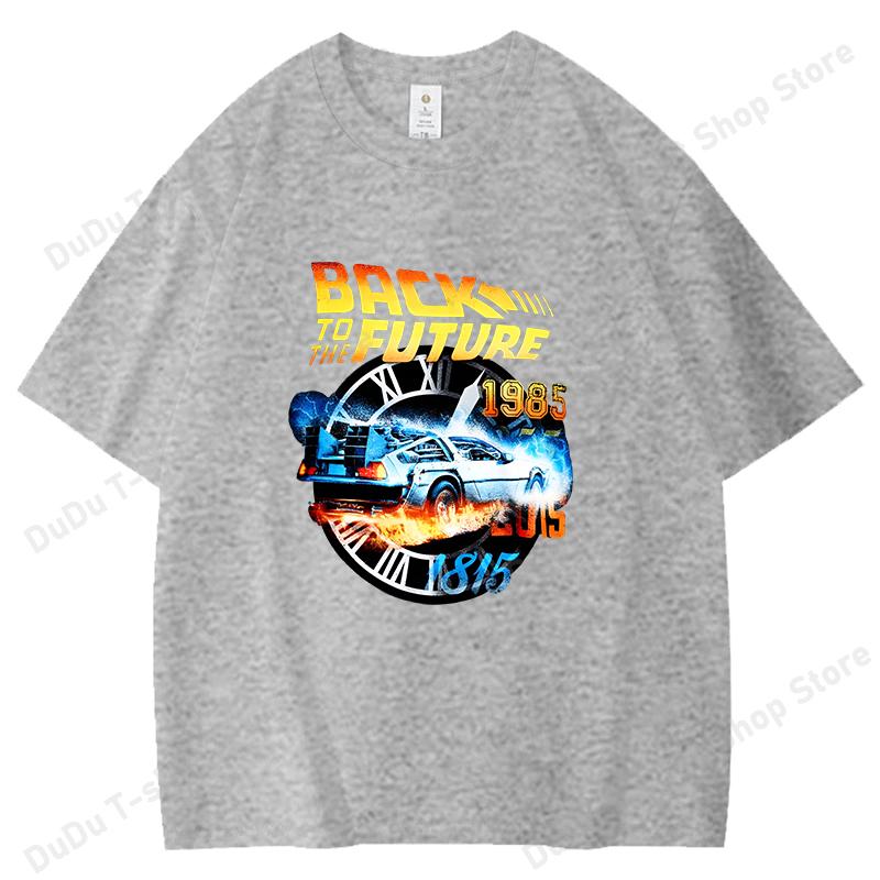 Hot Cotton 100 TShirt Unisex Women Fashion Y2k Harajuku Back To The Future T Shirt Summer Short Sleeve Harajuku Casual Tops S