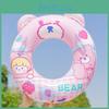 Cute Pink Bear Swimming Ring Children Cartoon Water Play Lifebuoy Outdoor Inflatable Toy Wholesale