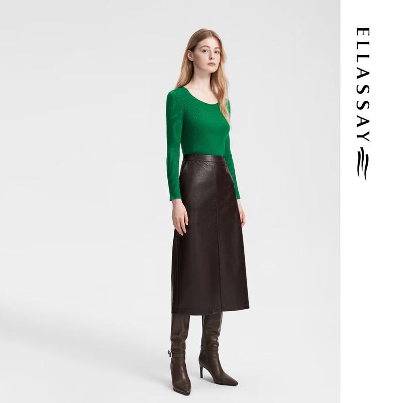 ELLASSAY Women's U-Neck Knit Sweater